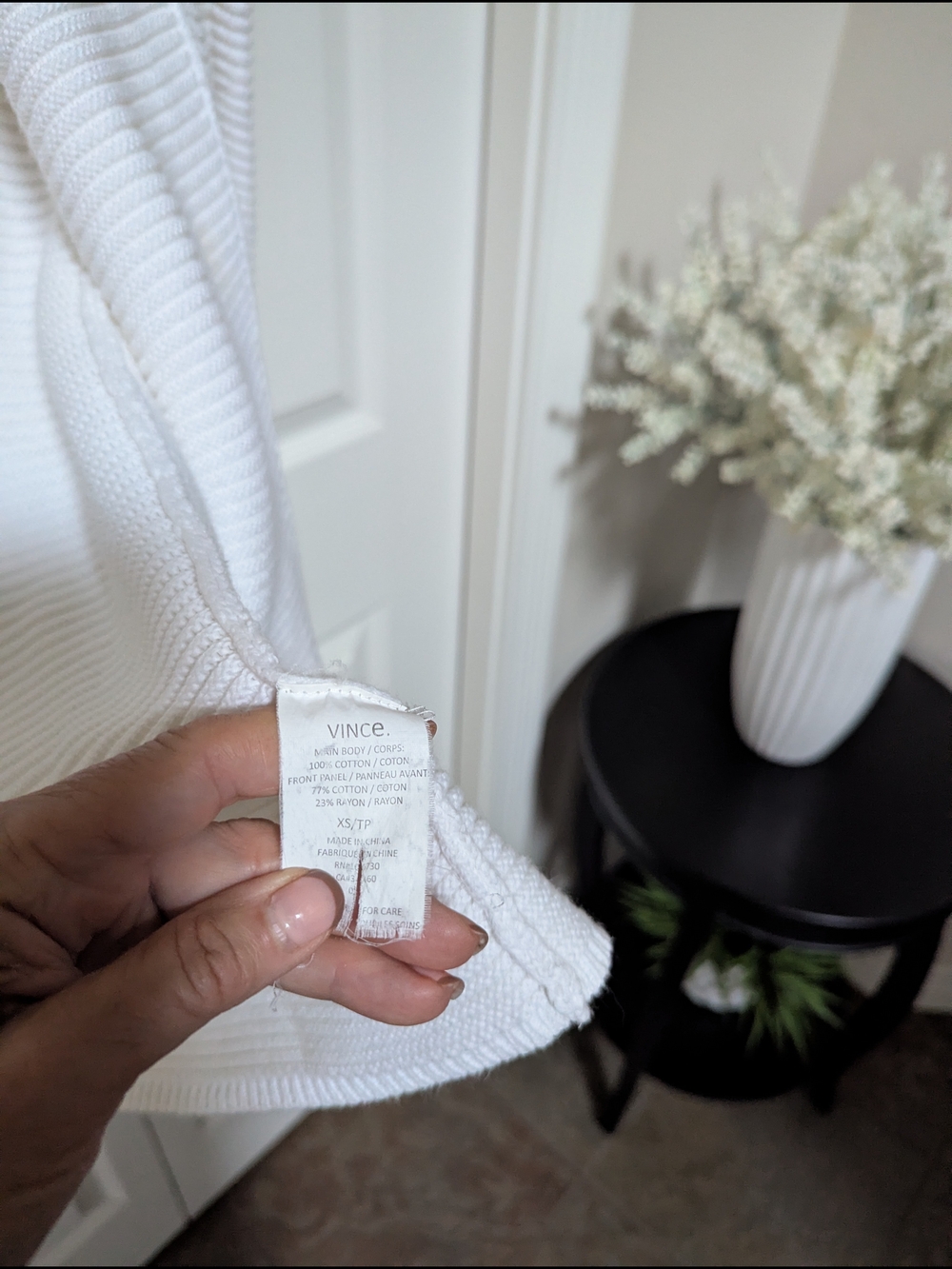 Vince White Open-Front Ribbed Cardigan - Picture 3 of 3